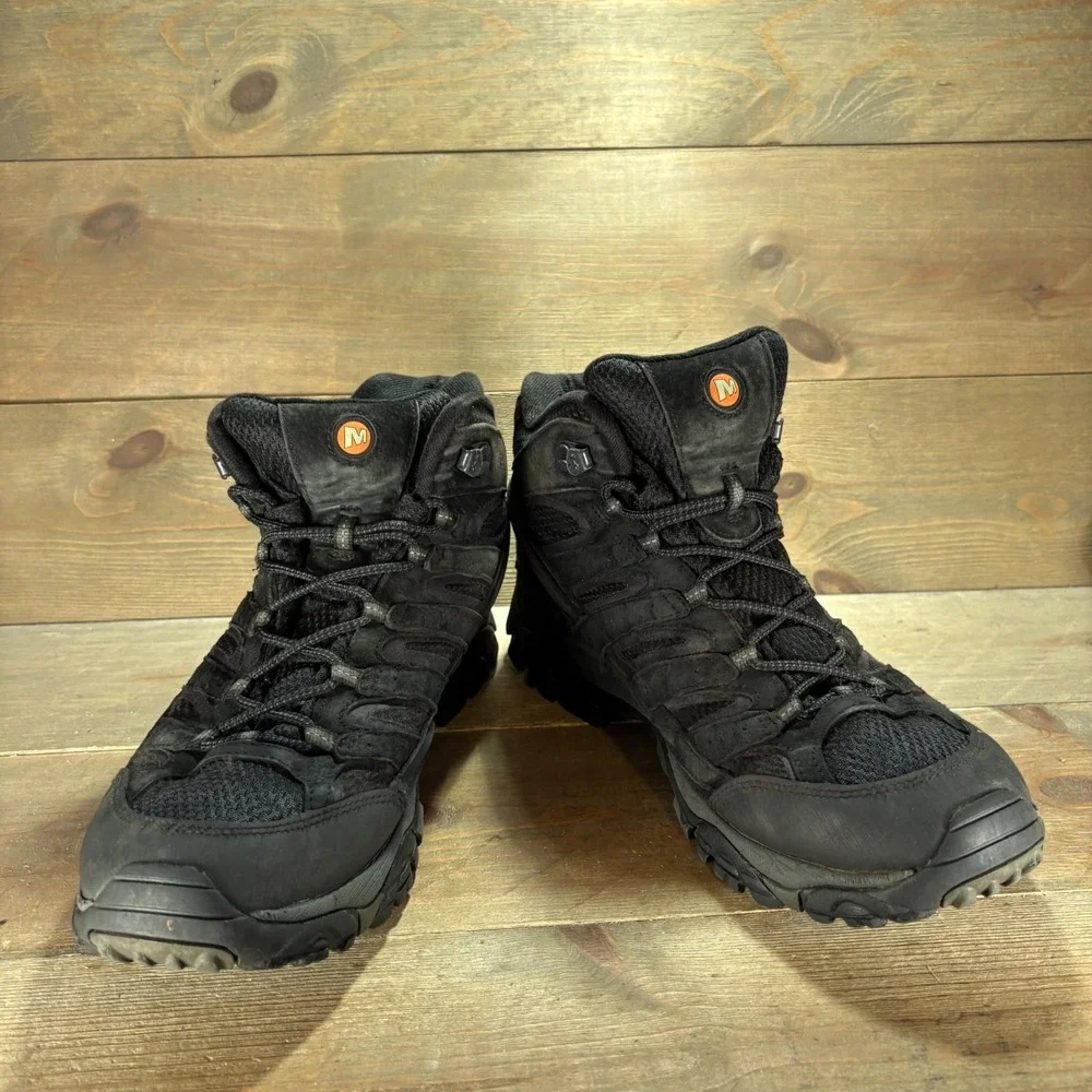 Merrell Moab 2 Vent Mid Mens size 12 shoes Black suede athletic hiking boots
